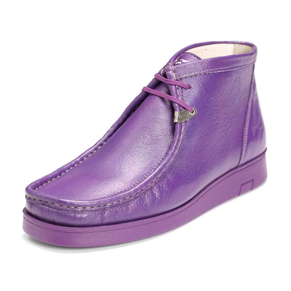 LibertyZeno Purple Leather Desert Chukka Casual Boots